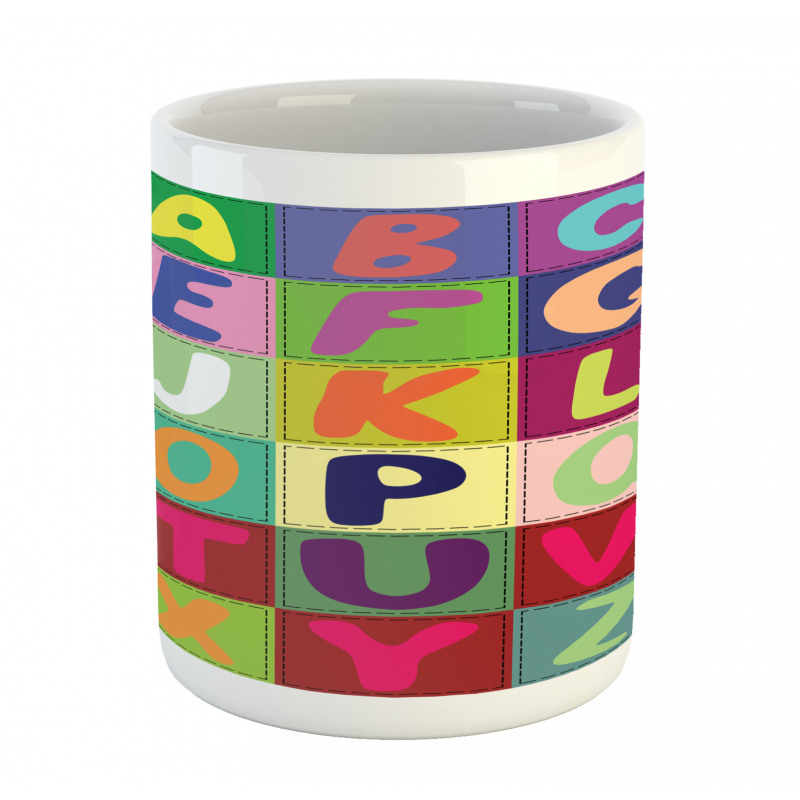 ABC and Fruits Squares Mug