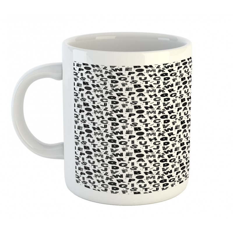 Monochrome Floral Details Mug