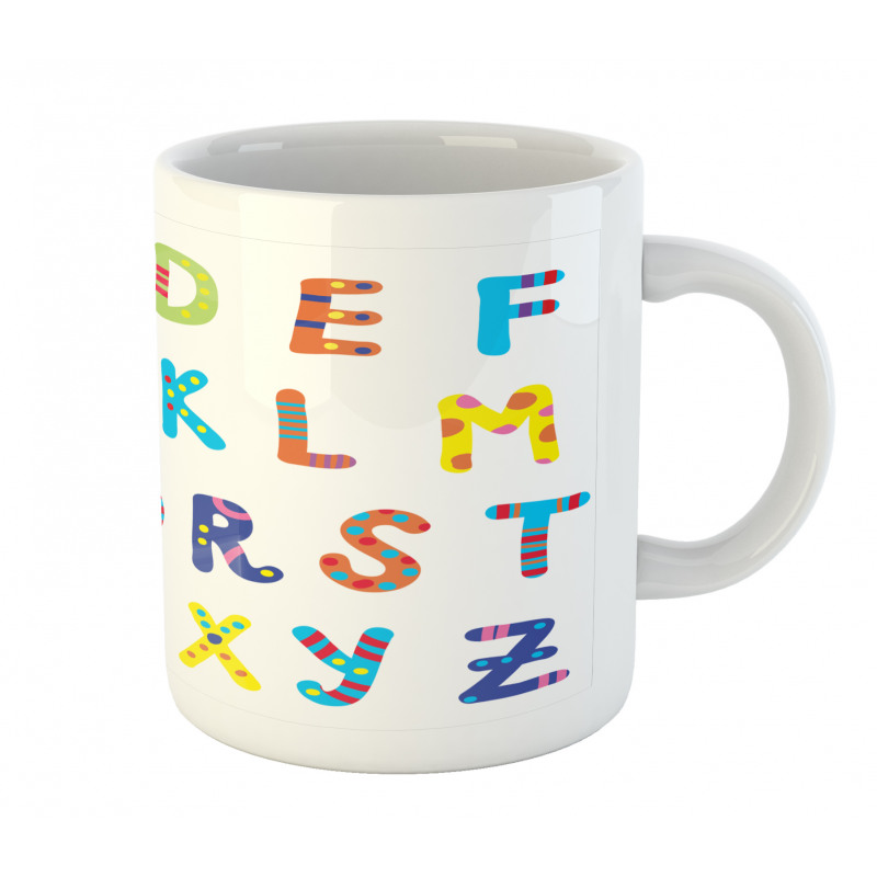 Funny Colorful Letters Mug