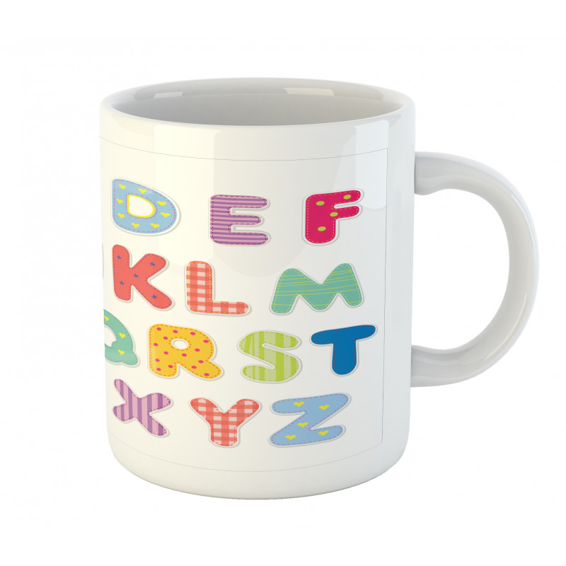 Colorful Printed Letters Mug