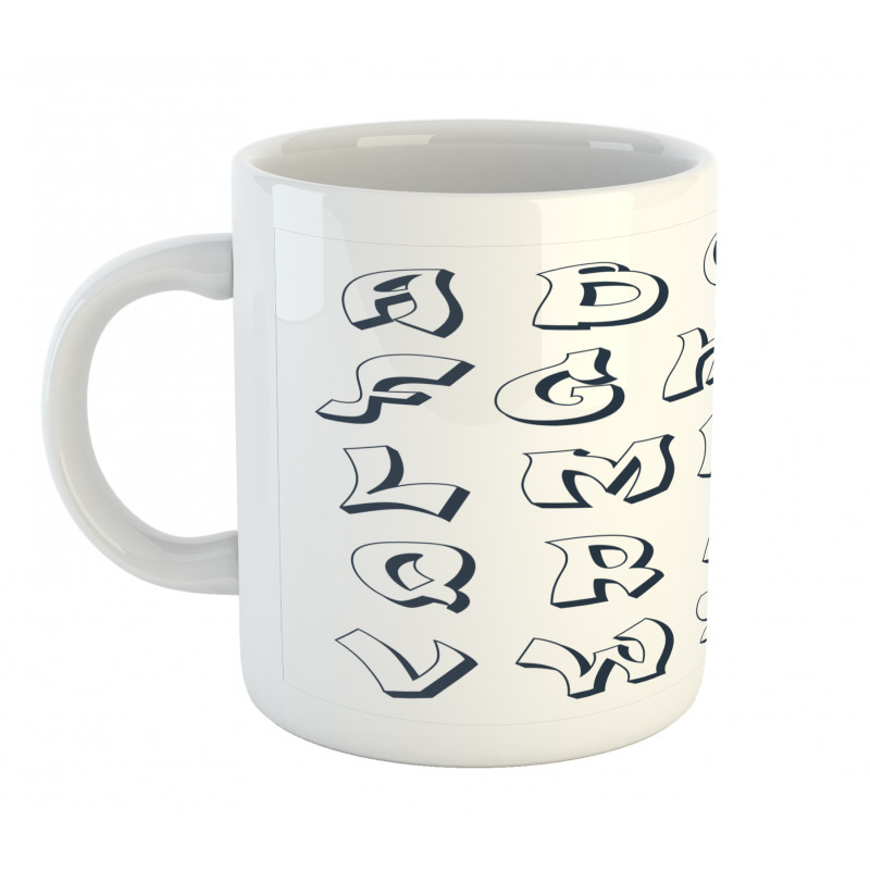 Monochrome Graffiti Art Mug