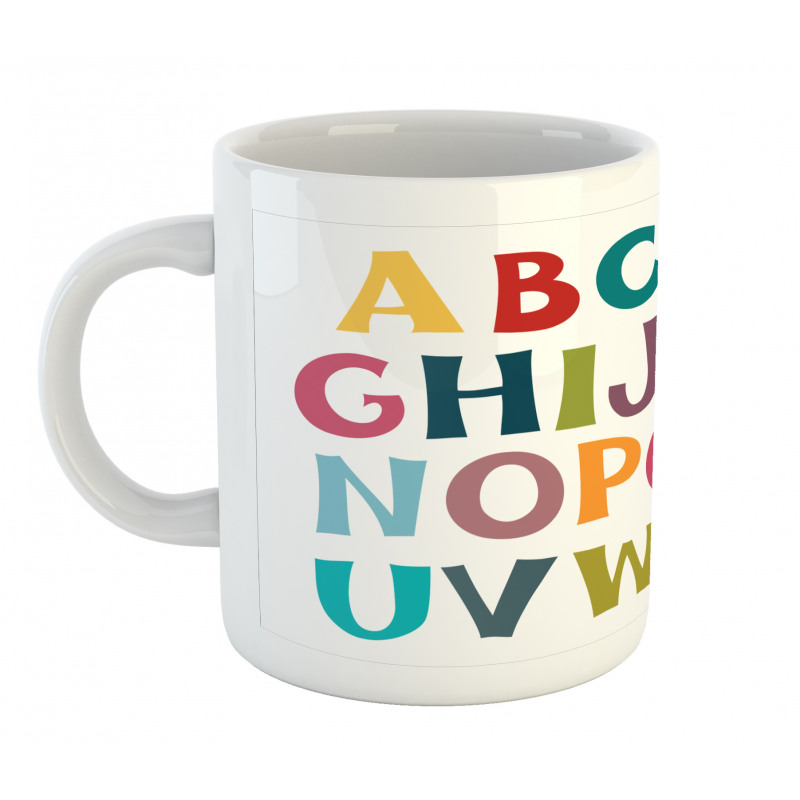 Basic Colorful Letters Mug