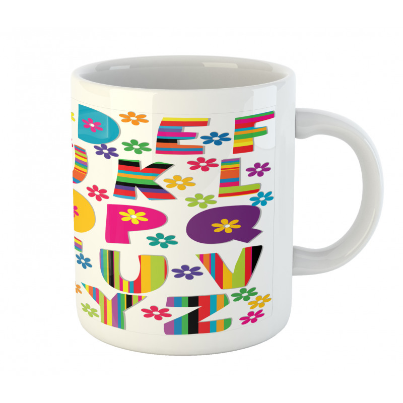 Floral Educational Letters Mug