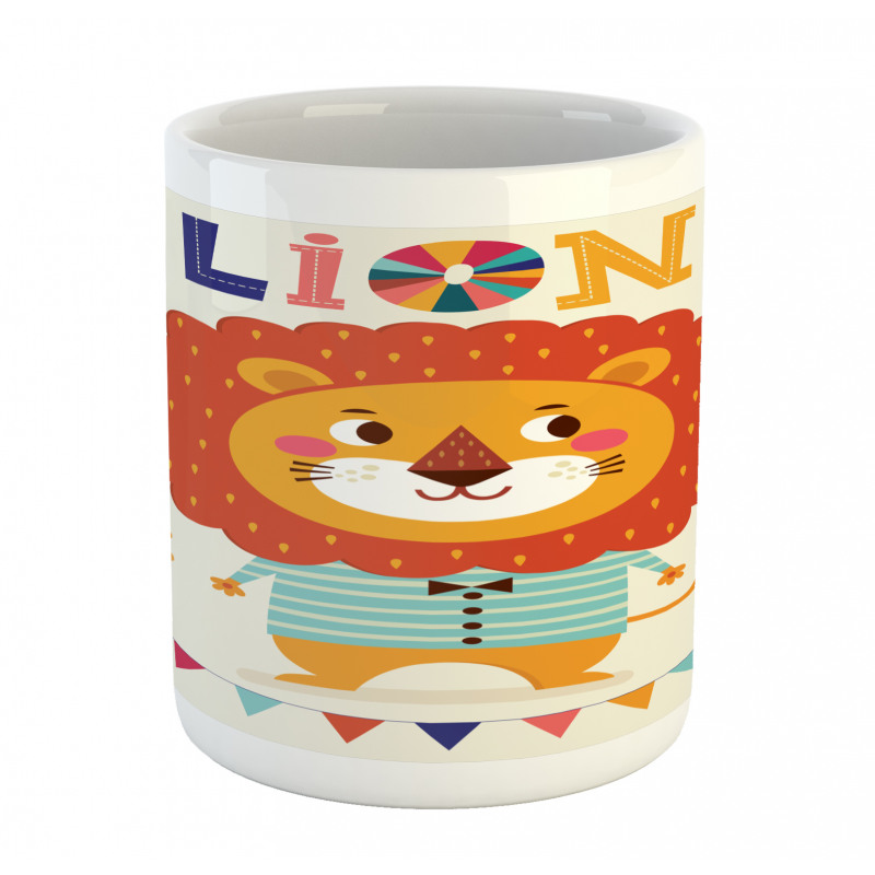 Cartoon Letters Lion for L Mug