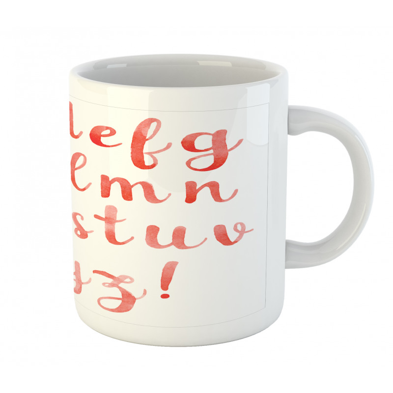 Watercolor Warm Letters Mug