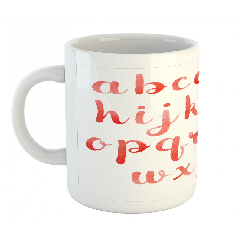 Watercolor Warm Letters Mug