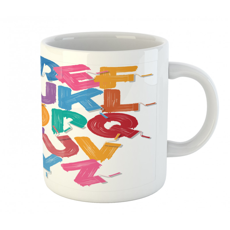 Gouache Brush Letters Mug