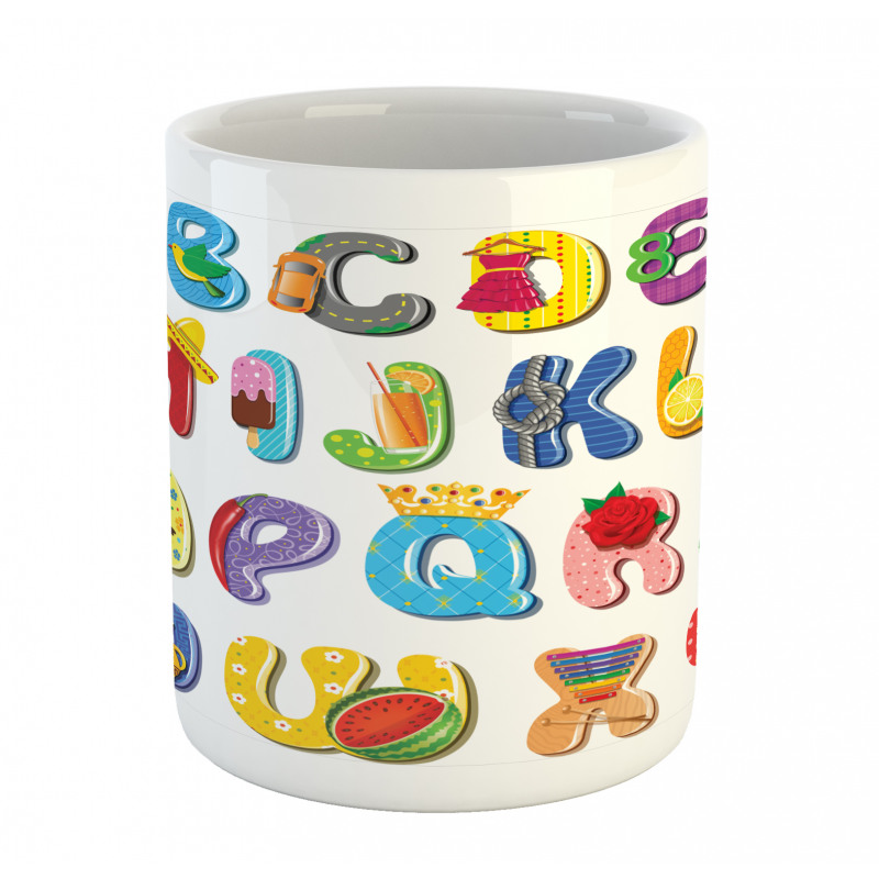 Happy Educational Letters Mug