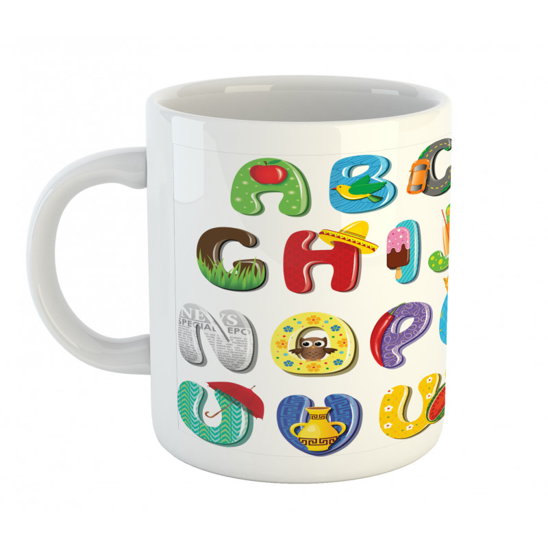 Happy Educational Letters Mug