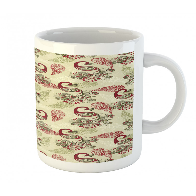 Peacocks and Snowflakes Mug