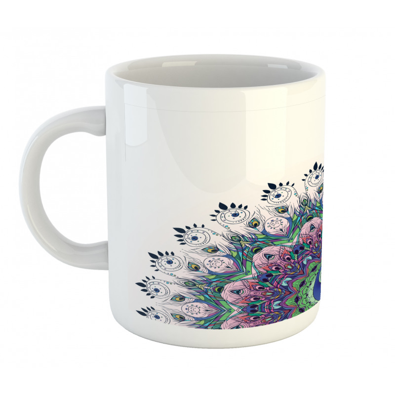 Exotic Wild Peacock Mug