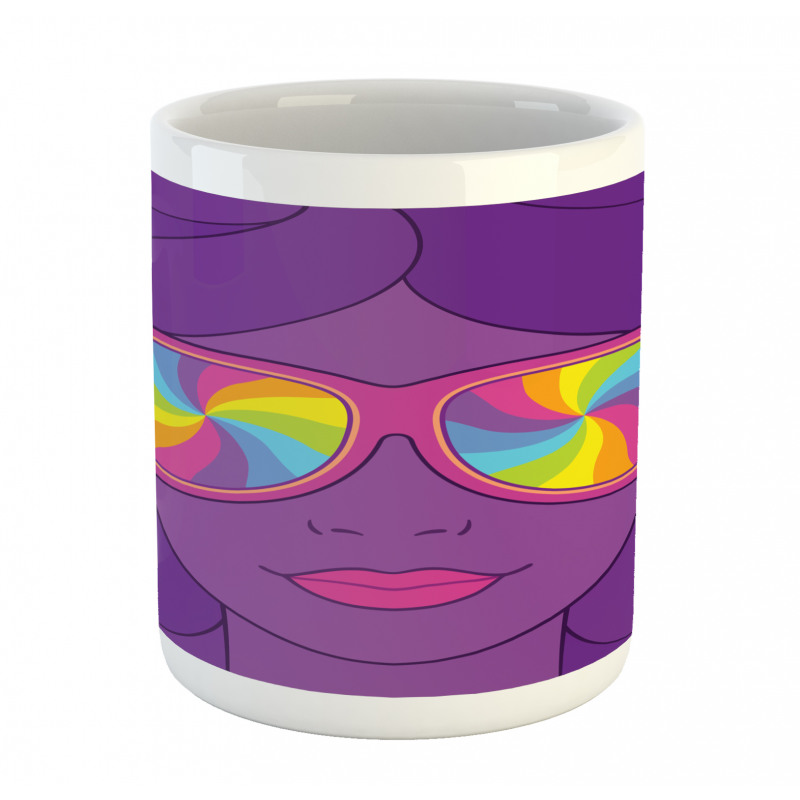 Girl with Rainbow Sunglasses Mug