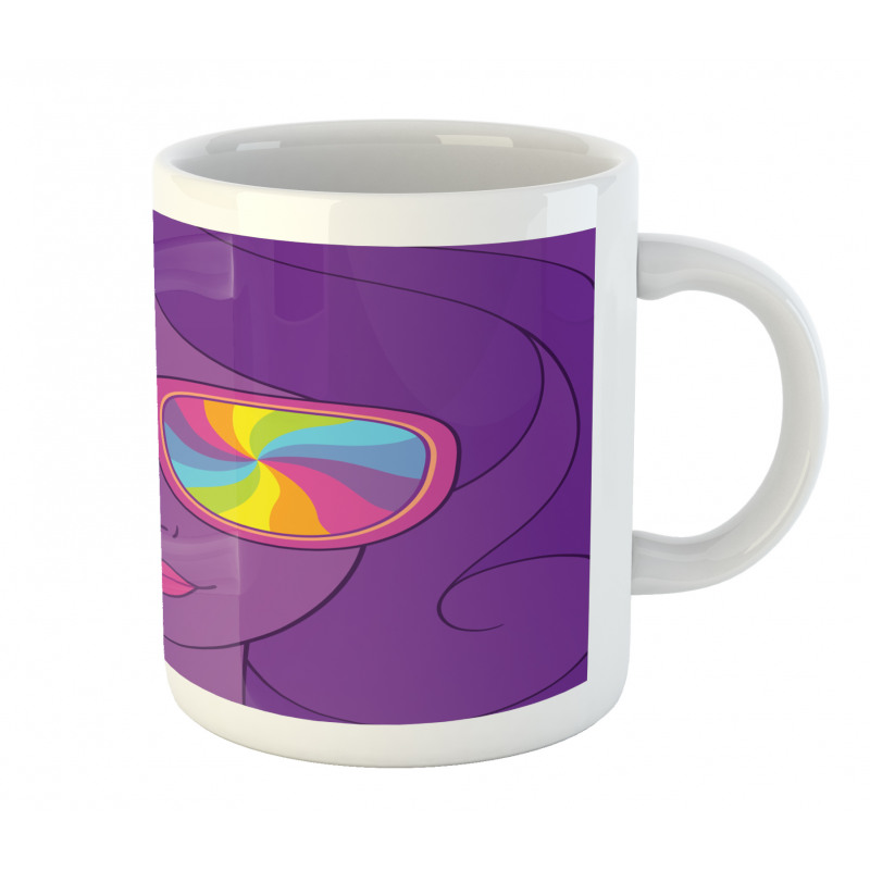 Girl with Rainbow Sunglasses Mug