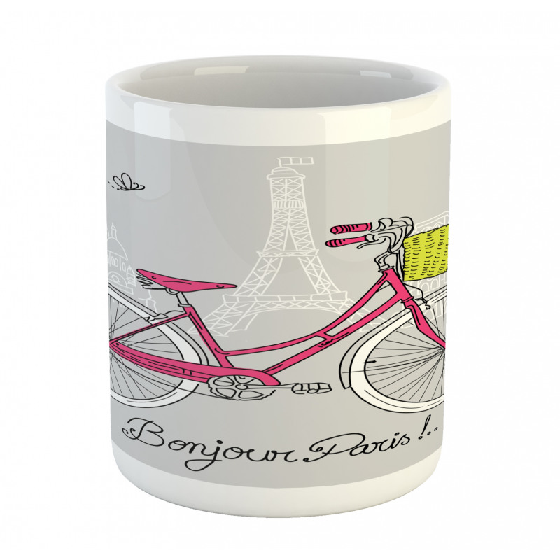 Bonjour Paris Bicycle Mug