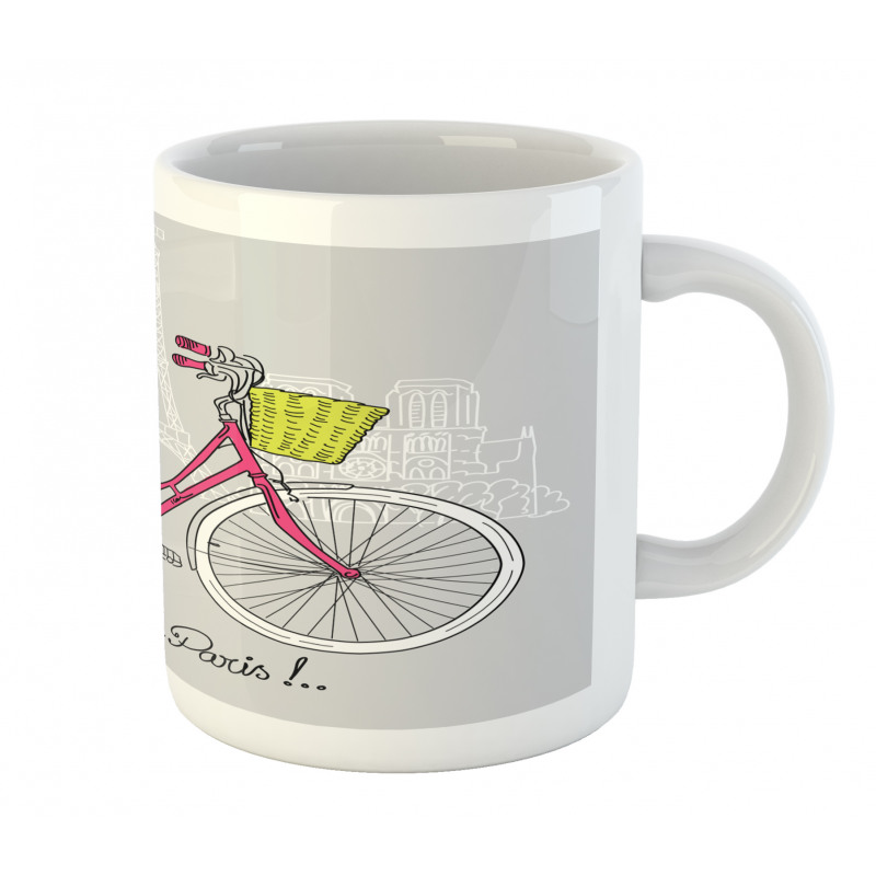 Bonjour Paris Bicycle Mug