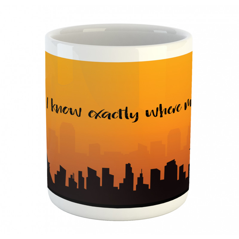 City Skyline Lettering Mug