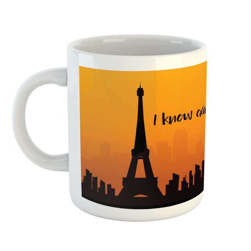 City Skyline Lettering Mug