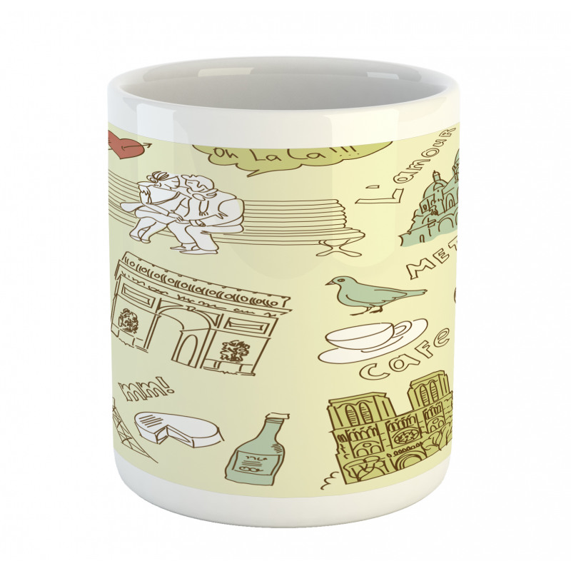 Paris Theme Elements Mug