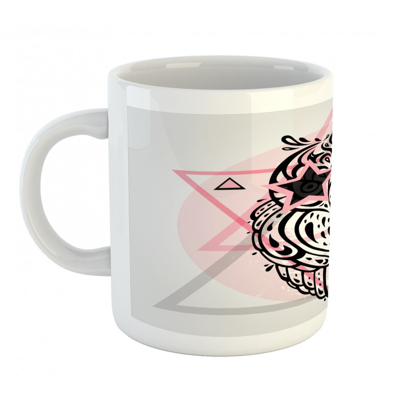 Funny Modern Art Bird Mug