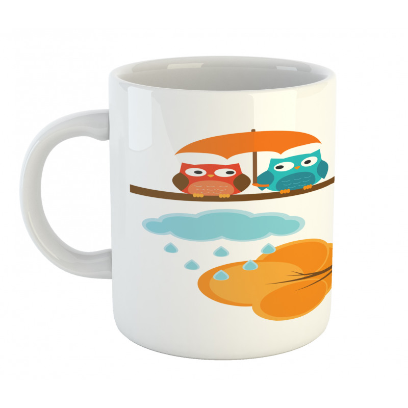 Autumn Cloud Bird Cartoon Mug