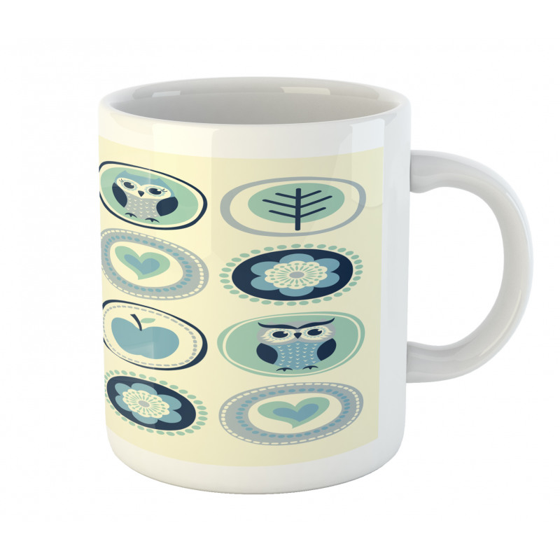 Flowers Apples in Circles Mug