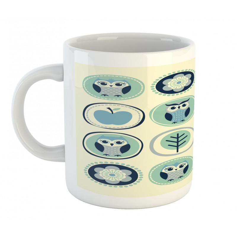 Flowers Apples in Circles Mug