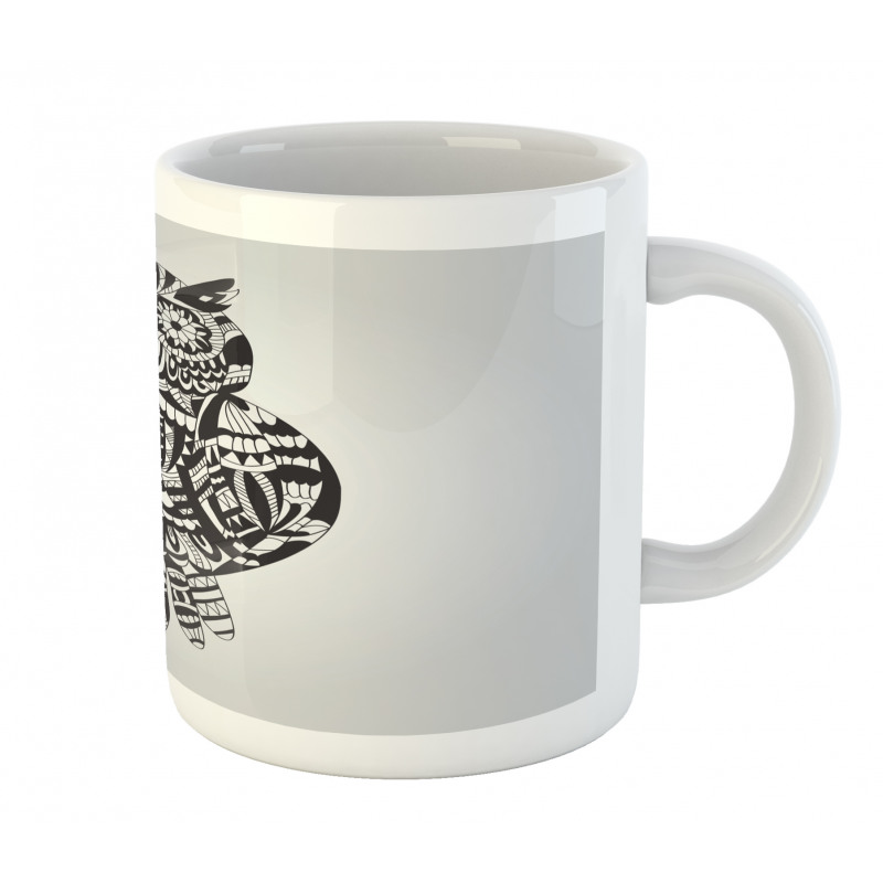 Zentangle Graphic Bird Mug