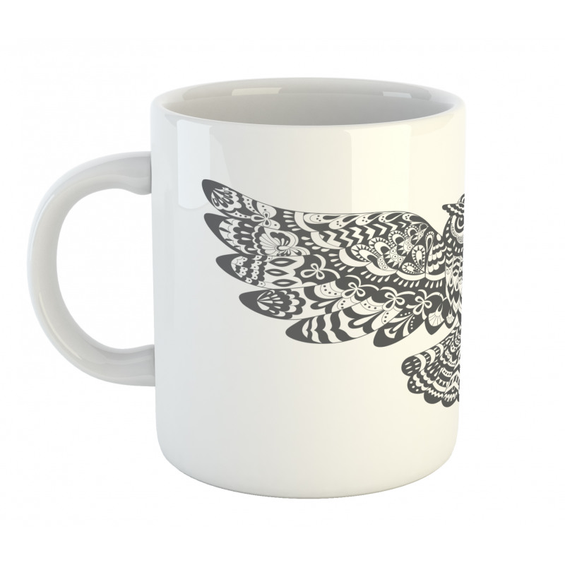 Monochrome Open Wings Mug