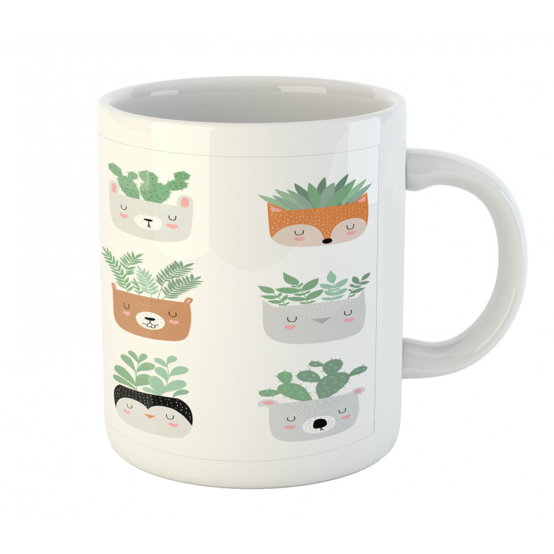 House Plant in Animal Pots Mug