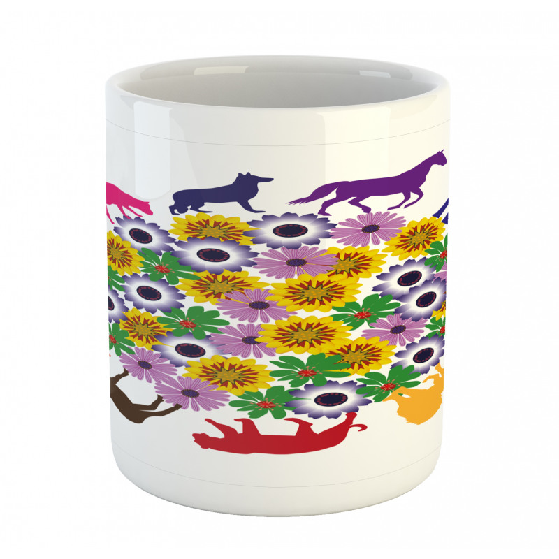 Flowers Wild Animals Mug