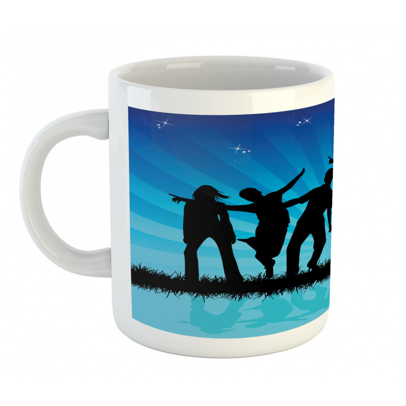 Dancing Crowd Sunrays Mug