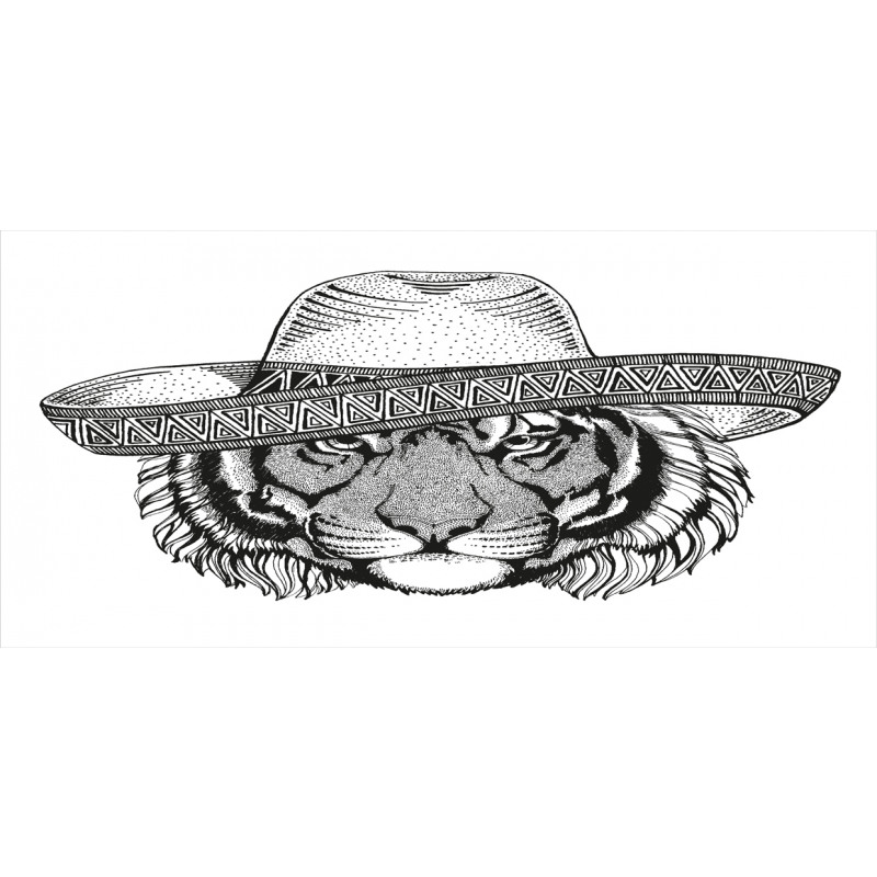 Tiger Fiesta Hat Art Mug