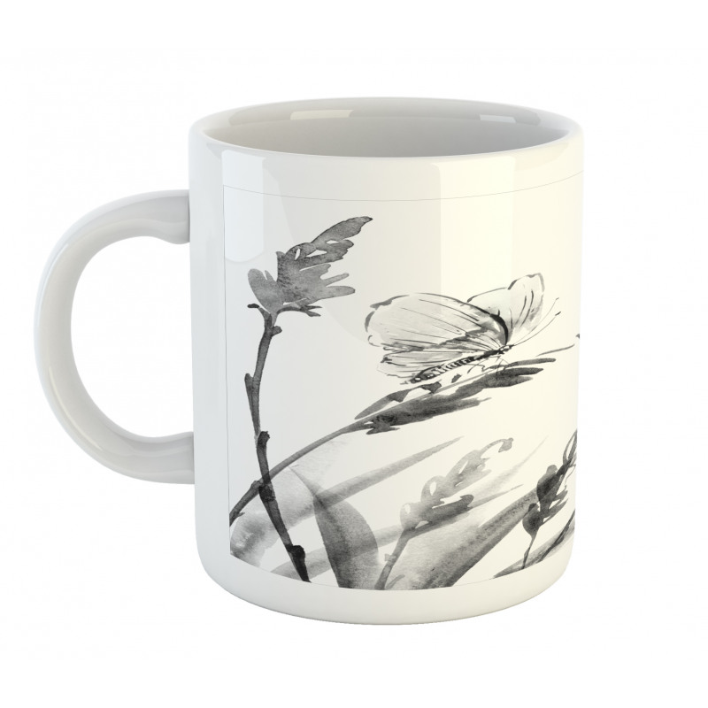 Butterfly on Plant Mug