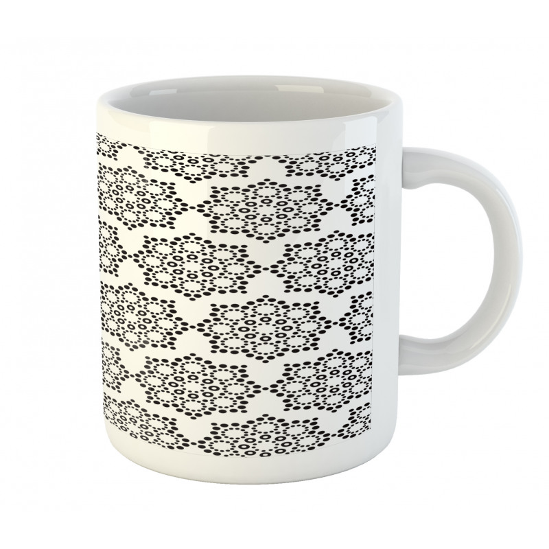 Dotwork Floral Motif Mug