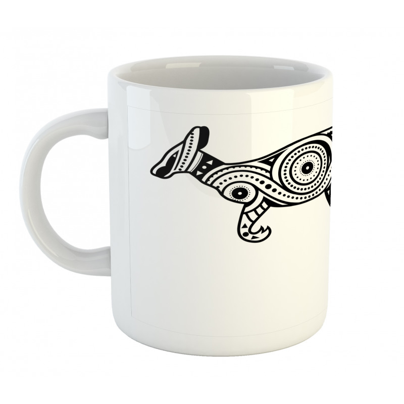 Abstract Ornate Kangaroo Mug