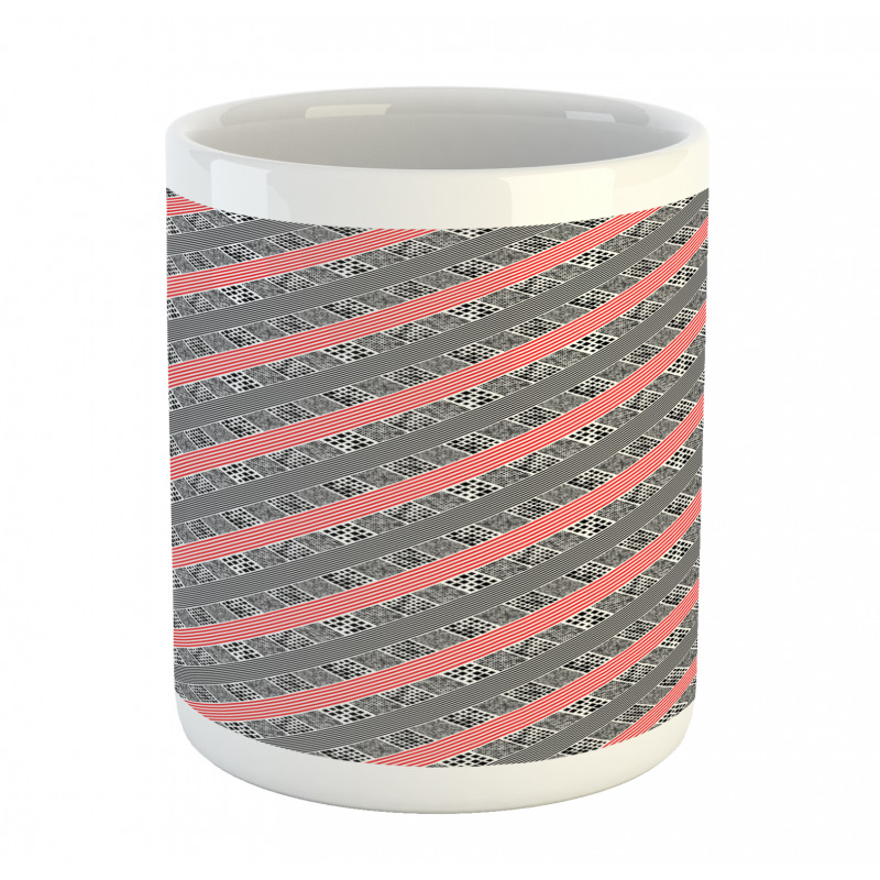 Modern Diagonal Stripes Mug