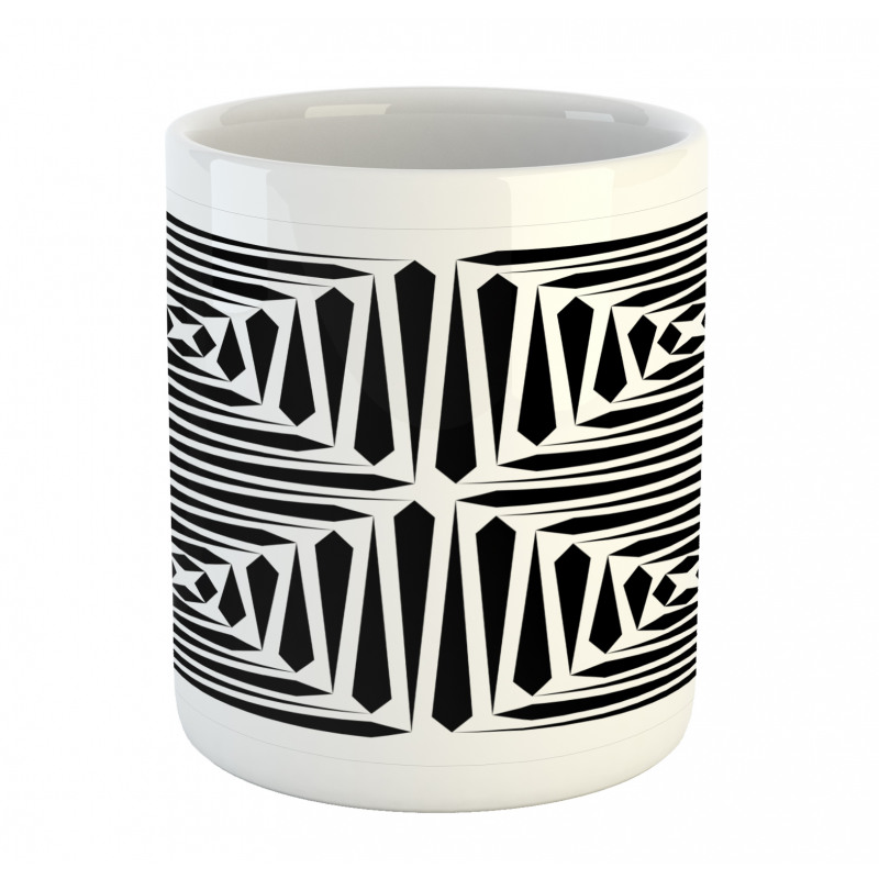 Monochromatic Stripes Art Mug