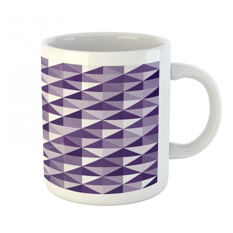 Monochrome Style Triangles Mug