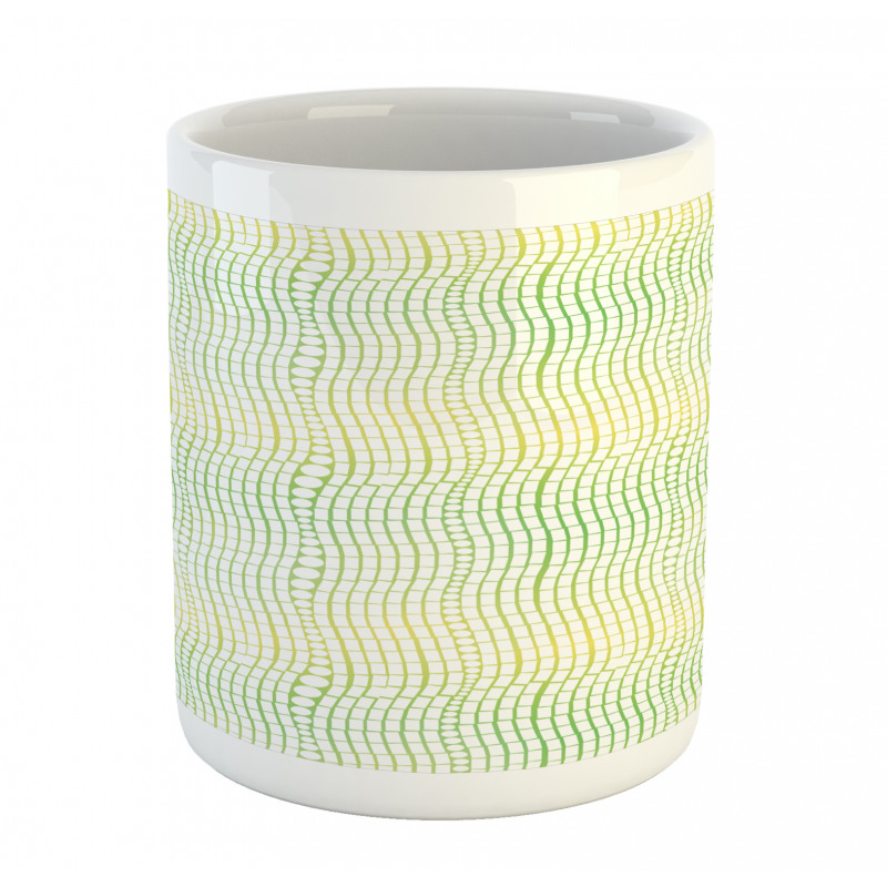 Vertical Waves Polka Dots Mug