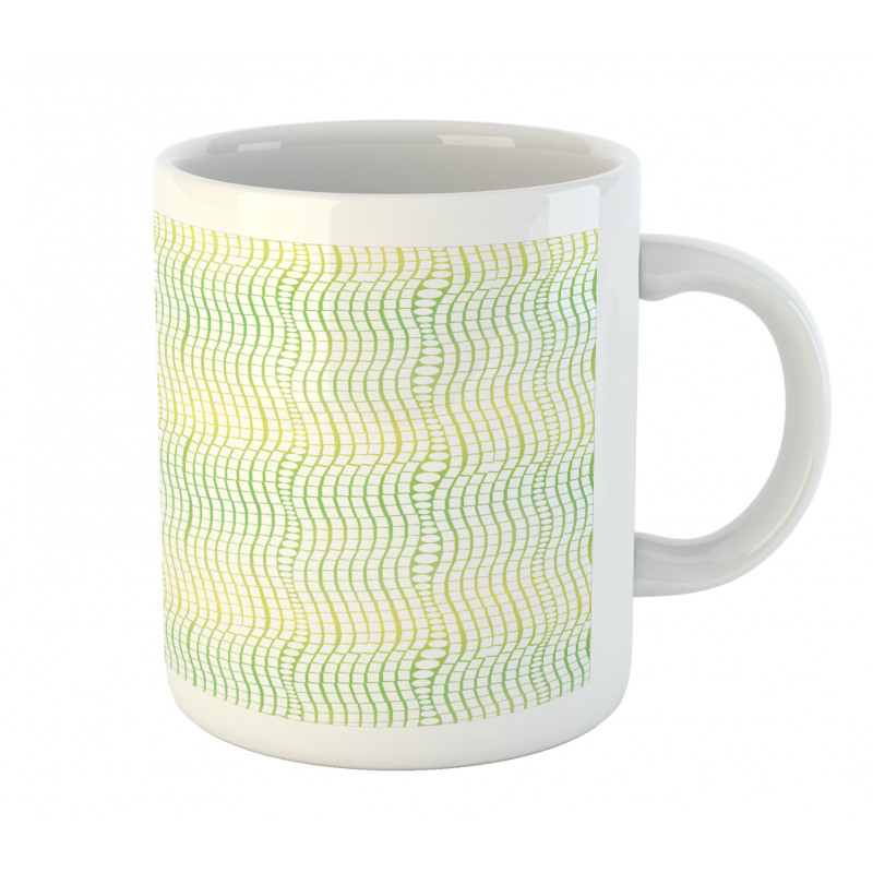 Vertical Waves Polka Dots Mug