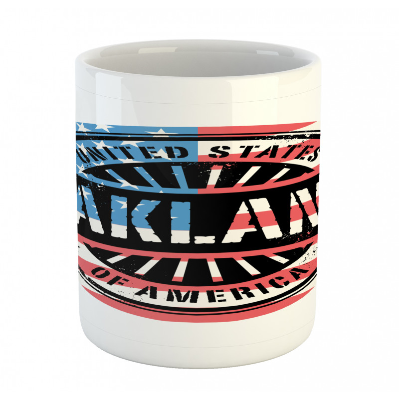 Grunge Style American Text Mug