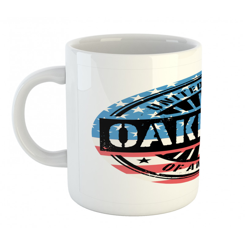 Grunge Style American Text Mug