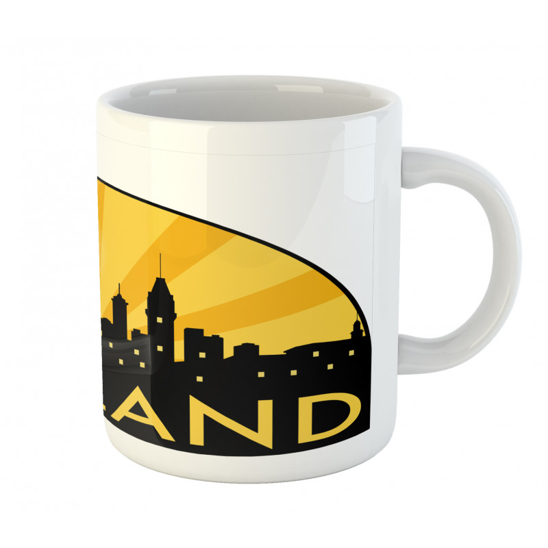 Sunburst Effect Buildings Mug