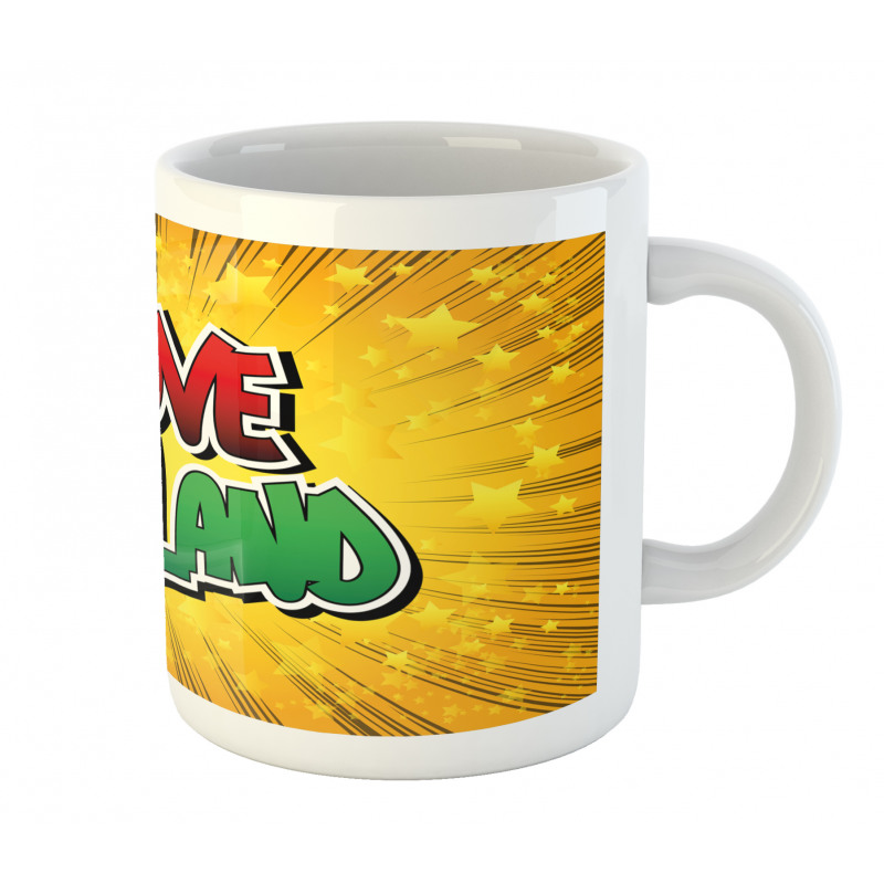 Typographic Pop Art Style Mug