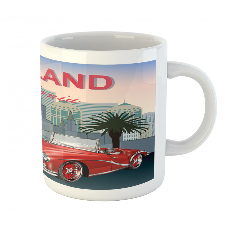 Car with a City on the Back Mug