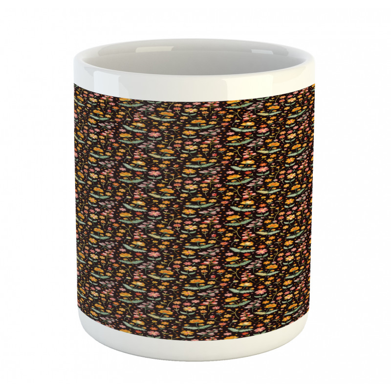 Earth Tone Wild Flowers Art Mug