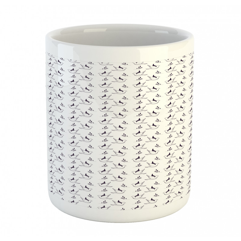 Flying Bird and Olive Branches Mug