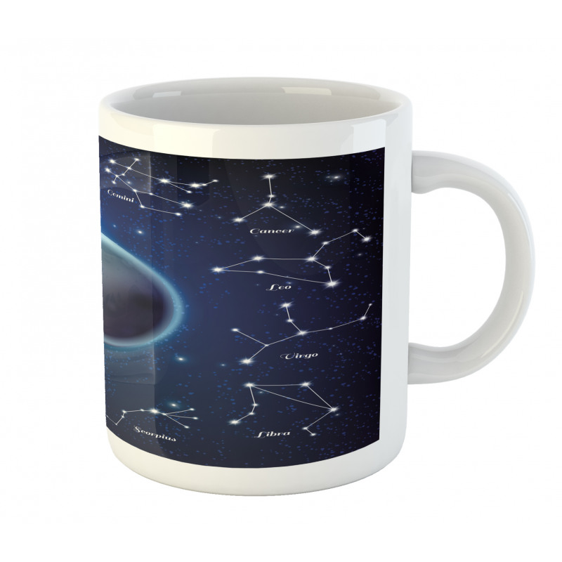 Zodiac Signs Around Moon Mug