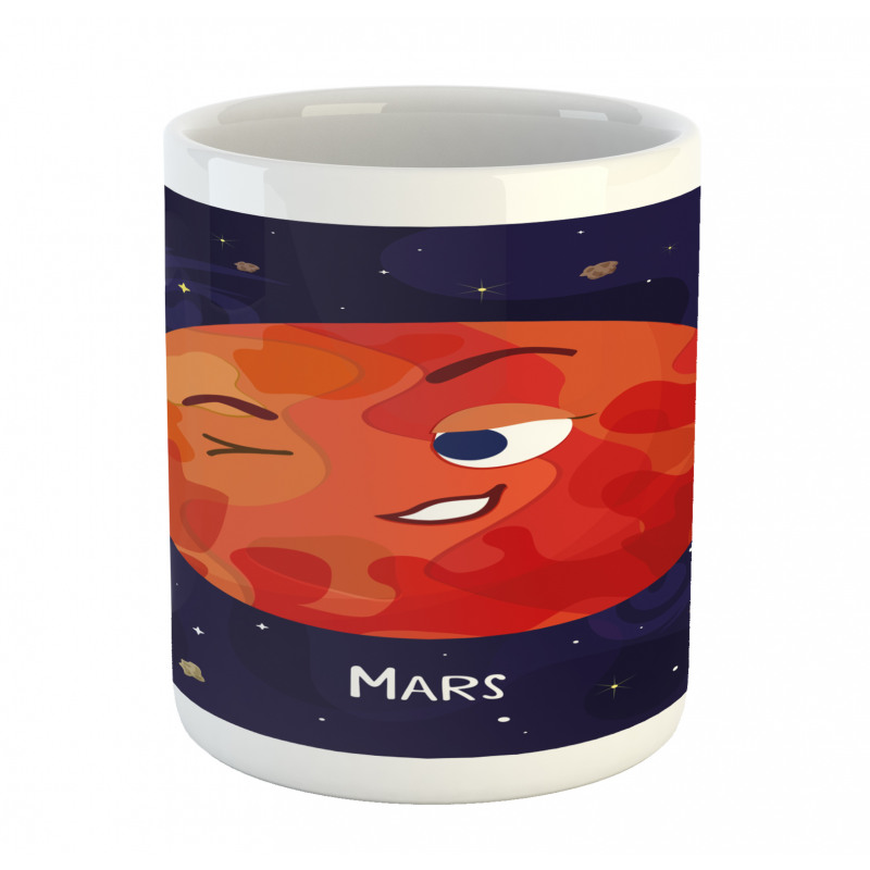 Mars Cartoon Character Mug