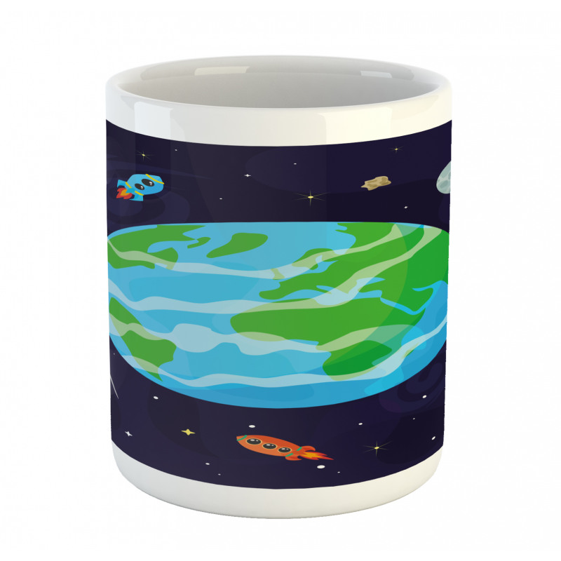 Celestial Cartoon Earth Mug